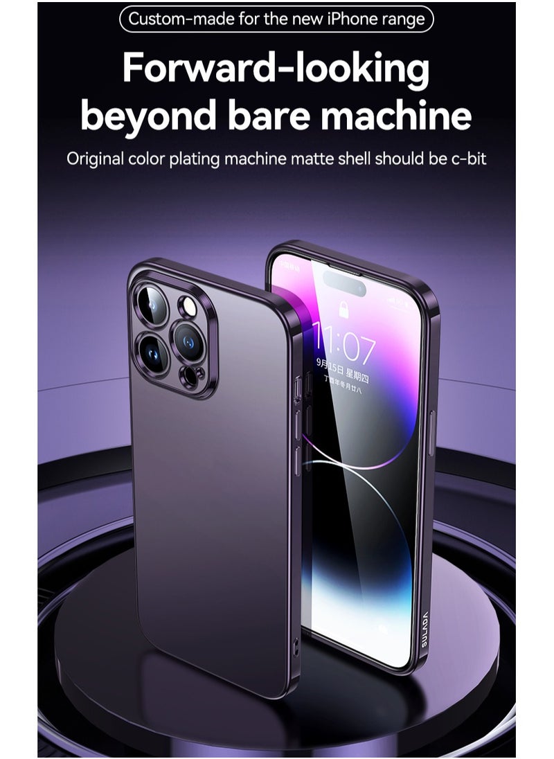 Suitable for iPhone 14 Pro Matte Plated Mobile Phone Case Apple iPhone 14 Pro Translucent Protective Soft Shell Deep Purple - pzsku/ZCF8F98EB598A6E695B5CZ/45/_/1727289539/5cbc0a92-b474-4502-9e81-b502456b4a38