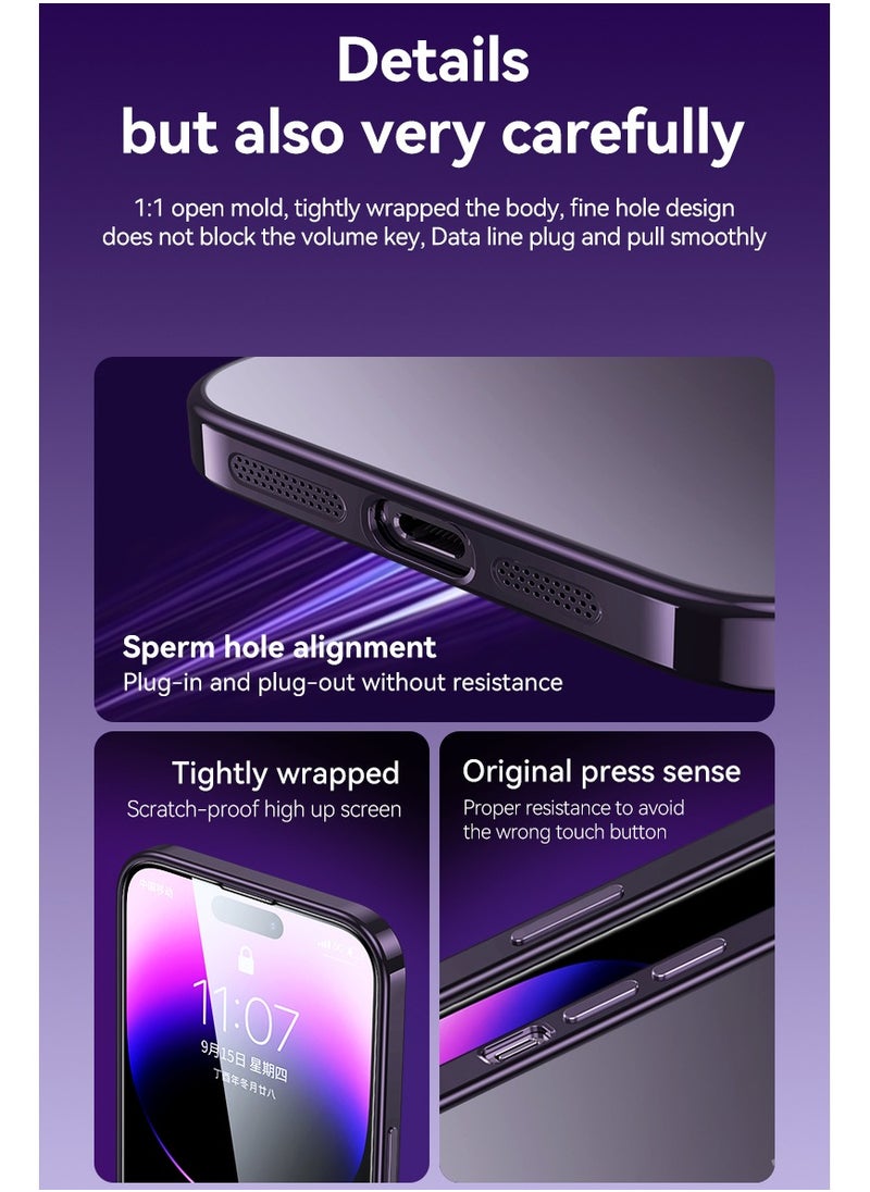 Suitable for iPhone 14 Pro Matte Plated Mobile Phone Case Apple iPhone 14 Pro Translucent Protective Soft Shell Deep Purple - pzsku/ZCF8F98EB598A6E695B5CZ/45/_/1727289630/18a2dd06-3348-4998-8c3e-f40a11eeed67