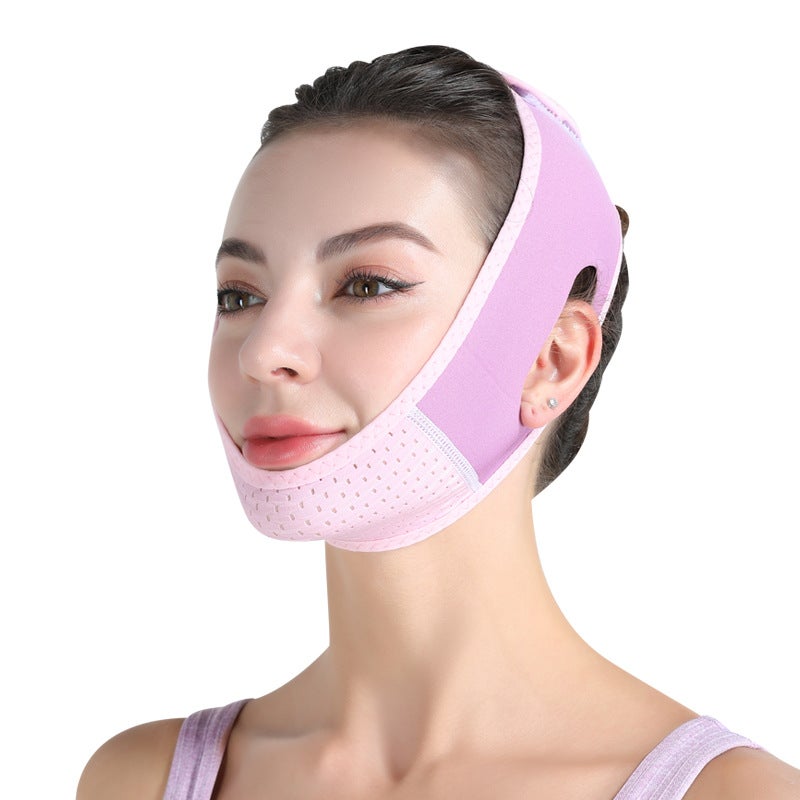 Thin Face Bandage Landing Sleeping Tight Small V Face Double Chin Bite Muscle Pattern Double Chin Sleep Mask - Image 1