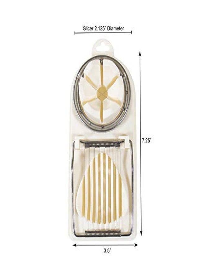 Simply Served 2-In-1 Egg Slicer, Perfect Wedges or Slices, Durable Stainless Steel, Cut Eggs, Strawberries, Kiwi and More, Dishwasher Safe - Image 4