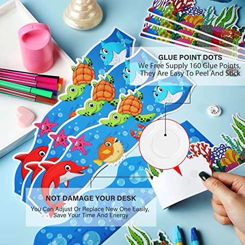 Sabary 71 ft Summer Ocean Bulletin Board Borders Under The Sea Classroom Decorations Sea Animals Border Trim for Summer Home Office School Classroom Chalkboard Wall Ocean Party Decorations - Image 3