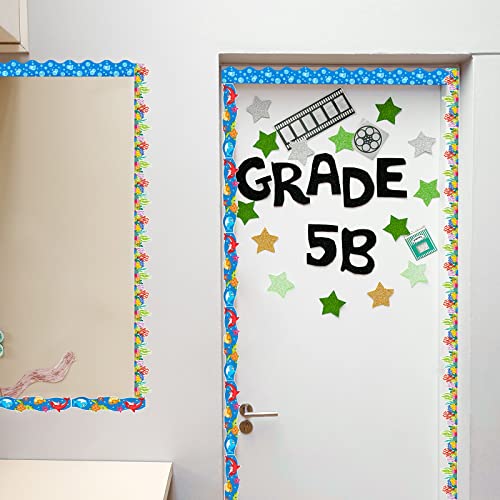 Sabary 71 ft Summer Ocean Bulletin Board Borders Under The Sea Classroom Decorations Sea Animals Border Trim for Summer Home Office School Classroom Chalkboard Wall Ocean Party Decorations - Image 4