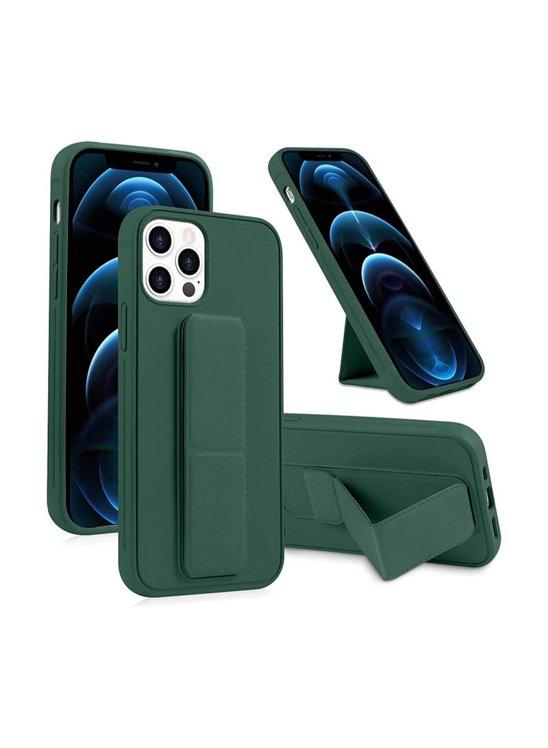 iPhone 14 Pro Max Case with Magnetic Stand & Holder, Premium Silicone Hand Strap and Grip and Multi Stand