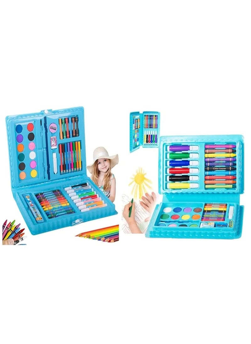 Manos Manos World artist art pencil color pencil wax colorwater colour crayon brush eraser sharpner pencil scale kit for kids  - Image 1