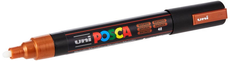 posca Markers Set, 8 Medium Paint Markers 5M – Metallic Tones – Gold, Silver, Bronze, Metallic Blue, Metallic Green, Metallic Red, Metallic Pink, Metallic Violet - Image 4