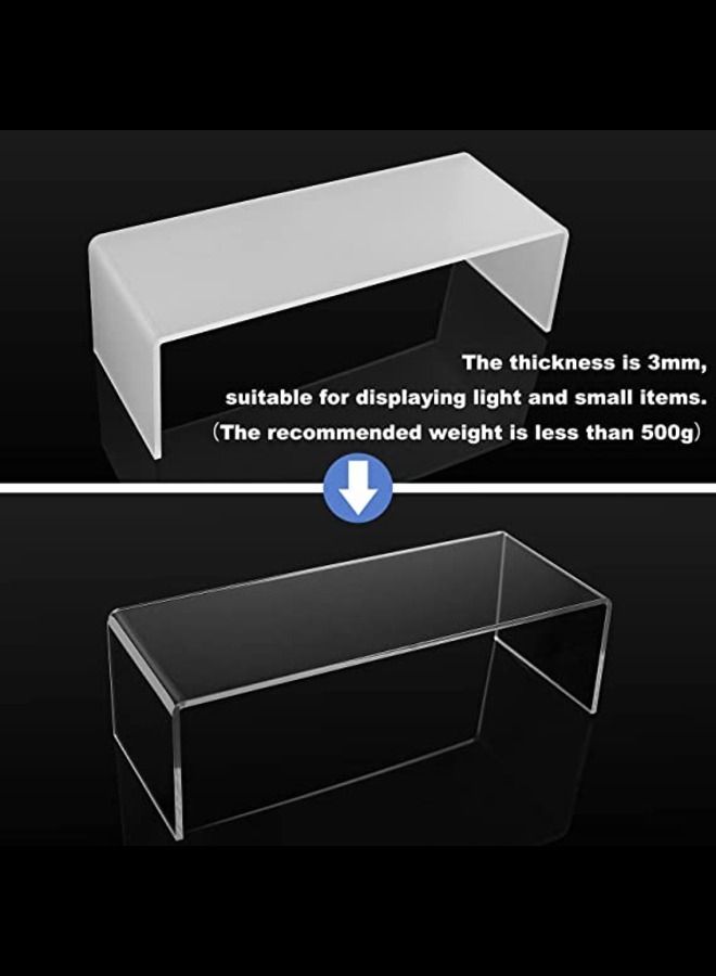 HOMESTAR Acrylic Jewelry Display Riser Shelf (Pack of 5, Clear) - Image 4