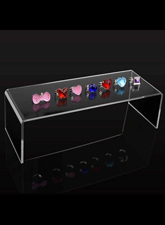 HOMESTAR Acrylic Jewelry Display Riser Shelf (Pack of 5, Clear) - Image 5