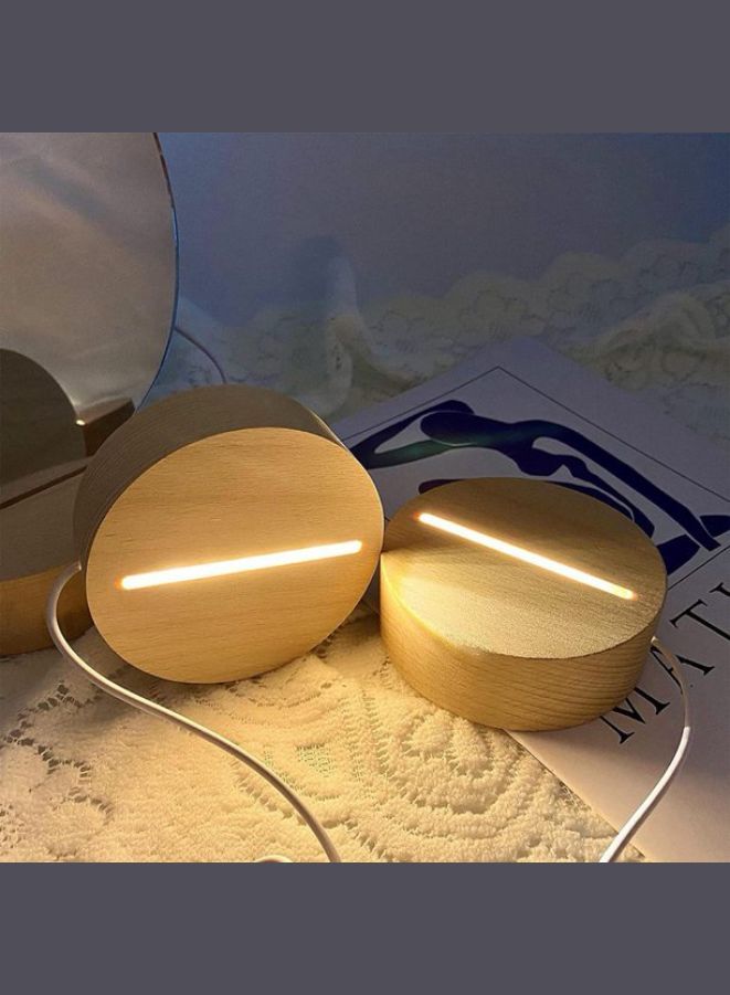 Half moon Teddy bear Creative Night Light 3D Acrylic Bedroom Small Decorative 3D Lamp Night Lights For Home Decoration - Image 3