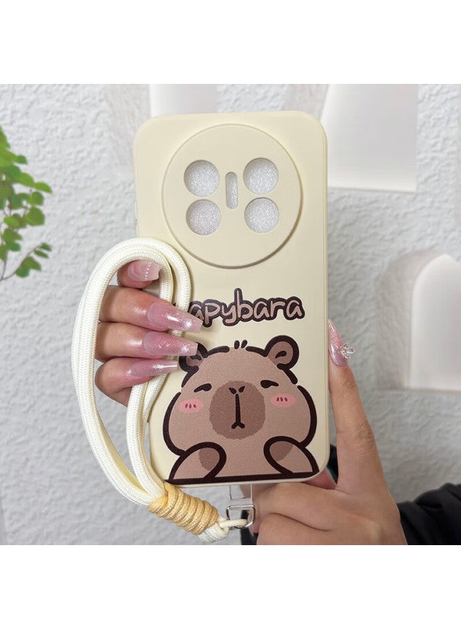 Steffen Stedfer Huawei Mate 70 Air Phone Case Protective Cover Slim Anti-drop Simple Cartoon Painted Silicone Soft Case [capybara] With Lanyard And Pad Included - Image 1