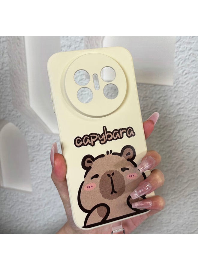 Steffen Stedfer Huawei Mate 70 Air Phone Case Protective Cover Slim Anti-drop Simple Cartoon Painted Silicone Soft Case [capybara] With Lanyard And Pad Included - Image 2