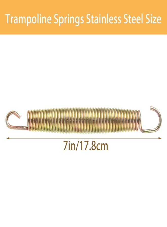 HNBun 40Pcs 5-1/2” Trampoline Spring Replacement, Stainless Steel Replacement Spring for Trampoline, High Tensile Silver Wire Springs Set with Durable T Hook (24Pcs 7”) - Image 2