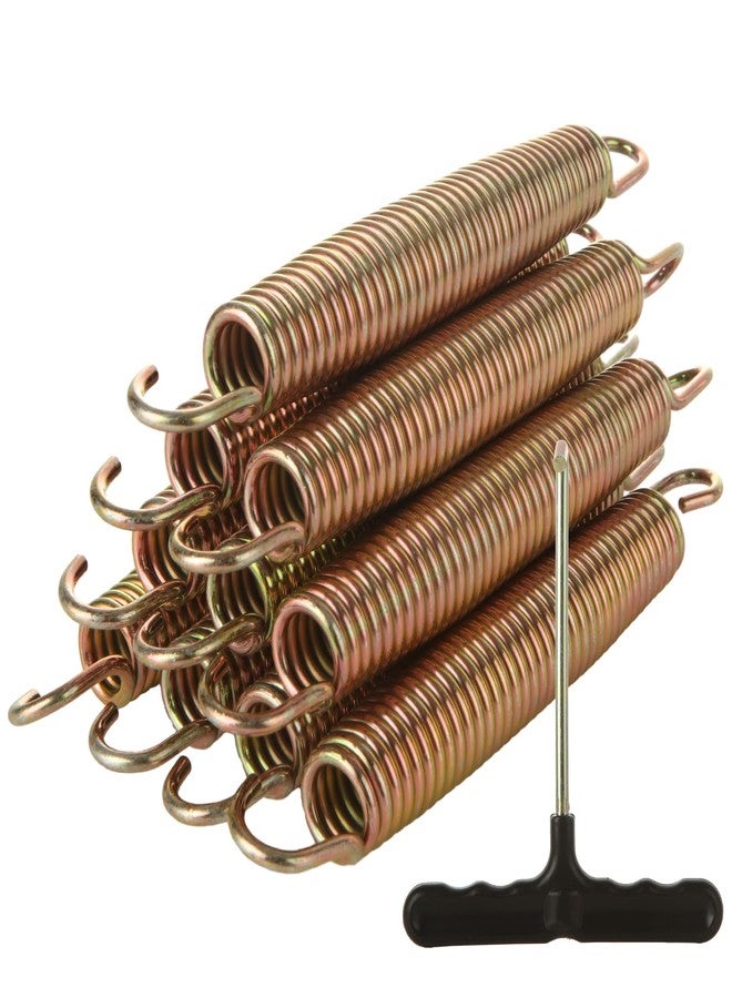 HNBun 40Pcs 5-1/2” Trampoline Spring Replacement, Stainless Steel Replacement Spring for Trampoline, High Tensile Silver Wire Springs Set with Durable T Hook (24Pcs 7”) - Image 1