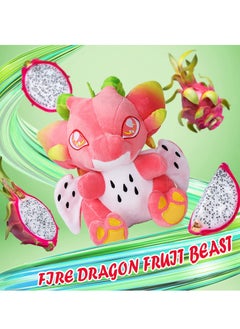Excefore Dragon Fruit Plush Toy, 22cm Red Food Drake Stuffed Animal Throw Plushie Pillow Doll, Cartoon Soft Stuffed Animal Figure Toy Plush Pillow Gift for Fans Kids  - Image 2