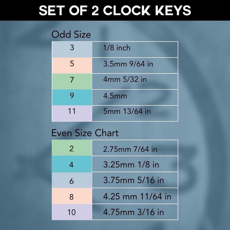 Brass Blessing : Master Key for All Ship Clock - Brass - Total 10 Prong in Two Piece Even/Odd (5025) - Image 5