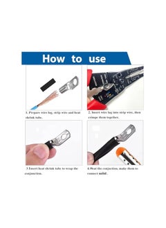 PROMASS promass Wire Terminals Crimping Tool, Copper Wire Lugs, Terminal Connectors, Heat Shrink Set, Bare Copper Eyelets, Ring Terminals Connectors(261Pcs)  - Image 5
