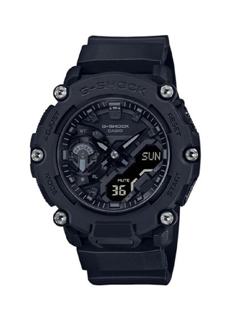 Analog Plus Digital Round Wrist Watch With Resin Strap GA-2200BB-1ADR