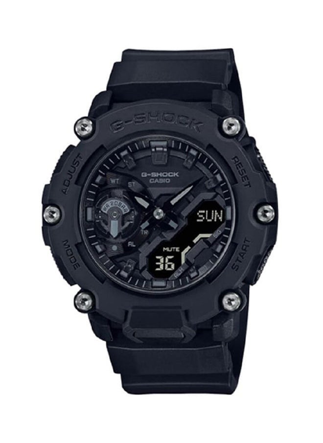 CASIO Analog Plus Digital Round Wrist Watch With Resin Strap GA-2200BB-1ADR  - Image 1