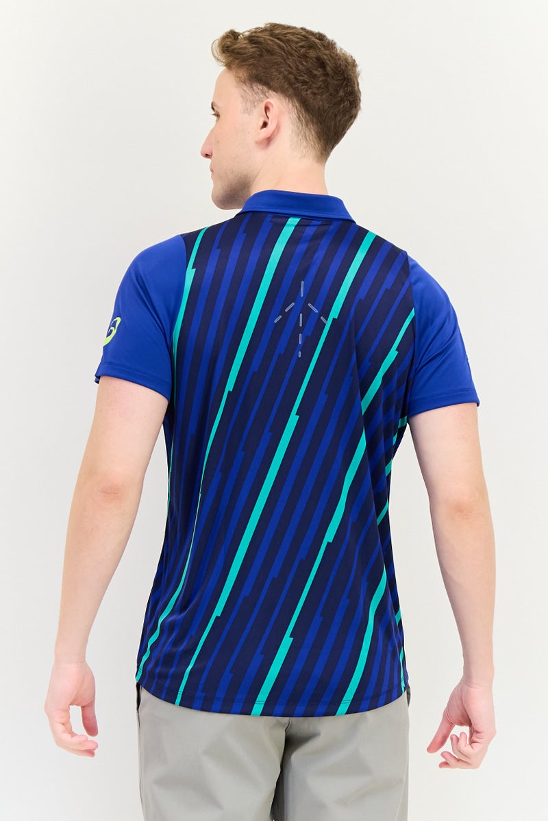 asics Men Sportswear Fit Training Polo Shirt, Multicolor - Image 4