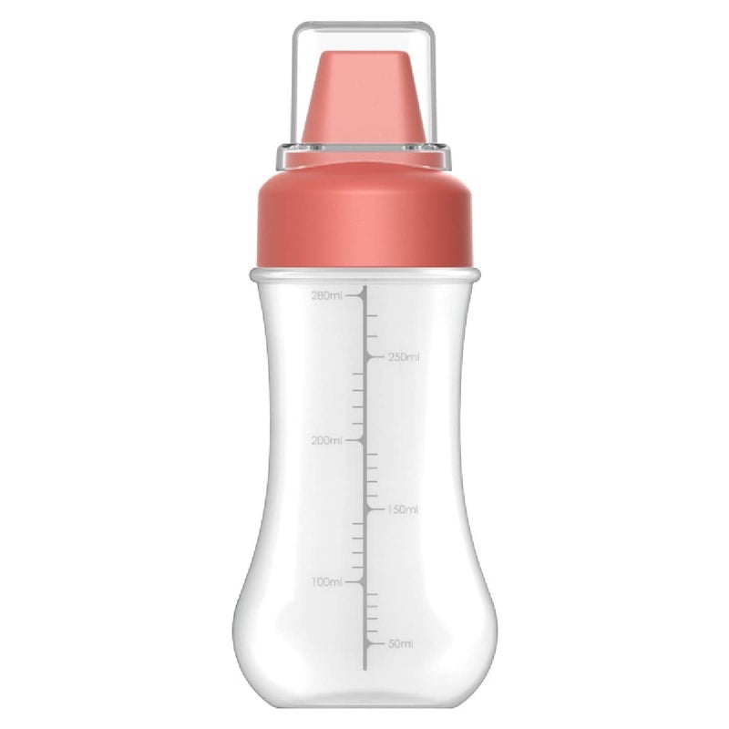 Baskety Porous Squeeze Bottle Condiment Bottles Hot Sauce Dispenser Refillable Five Hole Container with Lid Squirt Bottle Sauce Dispenser Ketchup Bottle for BBQ Oil Hot Sauce Salad Cooking (Red) - Image 1