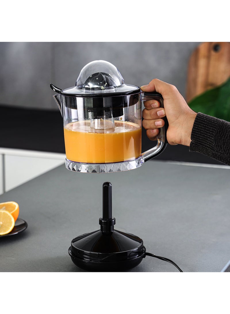 GEEPAS 1 L Citrus Juicer 25 W| Set includes 2  Cones, Jar and a Transparent Lid| Automatic Juicer for making Orange Juice, Lemon, and so on| Plastic Body with Non-Slip Feet| 2 Years Warranty 1 L 25 W GCJ9900N Yellow/White - Image 5