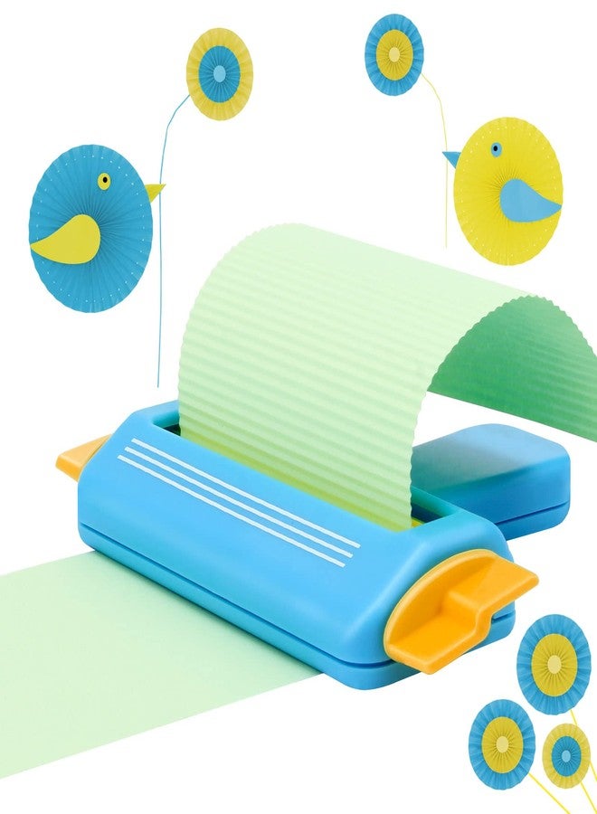 Pletpet Paper Crimper Tool Wave Shape Making Tool, Pletpet Small Paper Crimper for Crafts DIY Arts Card Stock and Scrapbooking Decoration Making（Blue） - Image 1