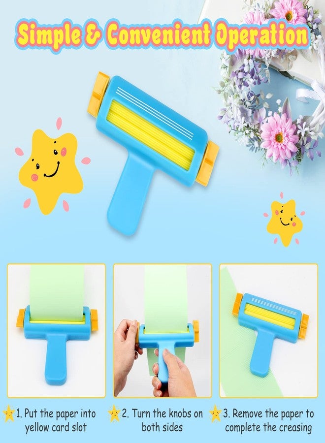 Pletpet Paper Crimper Tool Wave Shape Making Tool, Pletpet Small Paper Crimper for Crafts DIY Arts Card Stock and Scrapbooking Decoration Making（Blue） - Image 4