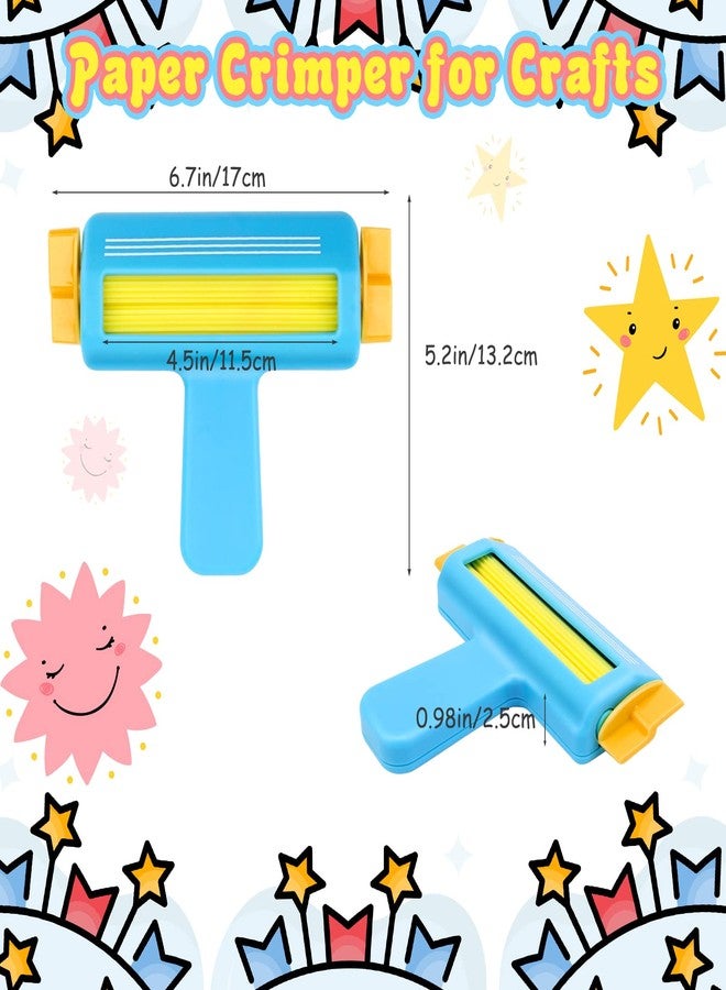 Pletpet Paper Crimper Tool Wave Shape Making Tool, Pletpet Small Paper Crimper for Crafts DIY Arts Card Stock and Scrapbooking Decoration Making（Blue） - Image 2