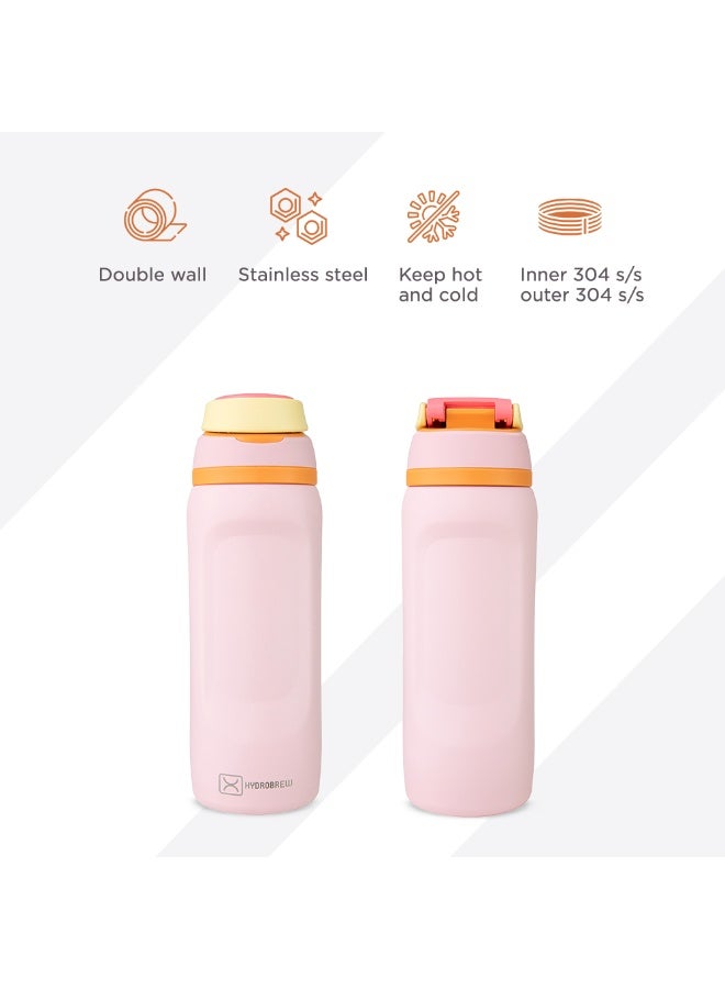 Hydrobrew Personalized Sip Switch Stainless Steel Water Bottle - Pink Sorbet - Image 5