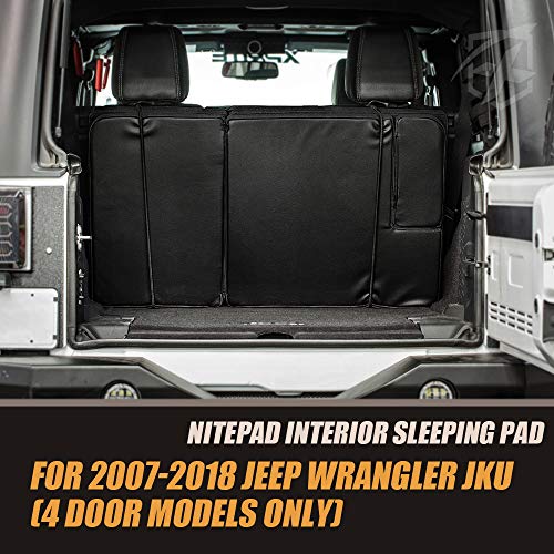 Xprite Sleeping Mattress Portable Outdoor Camping Pad Bed Platform Compatible with 2007-2018 Jeep Wrangler JKU, NitePad Sand Premium 1.5-inch Thick Trunk Cushion - Image 2