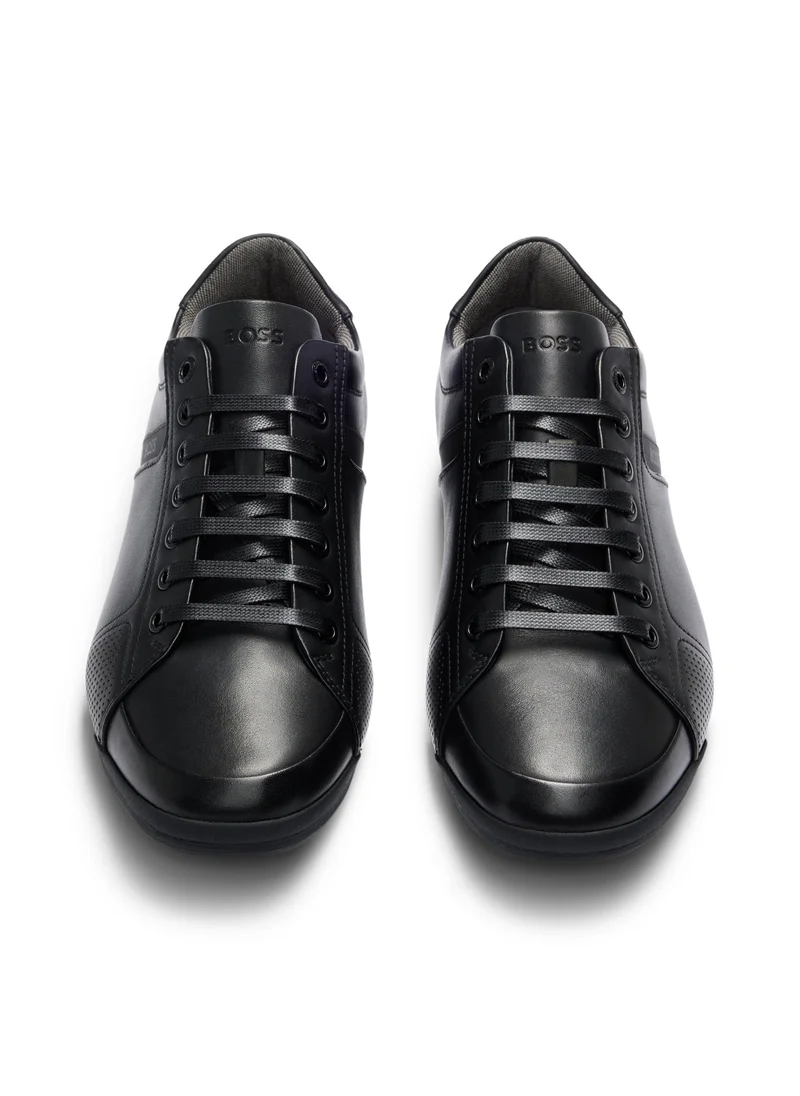 BOSS Leather trainers with odour-control lining