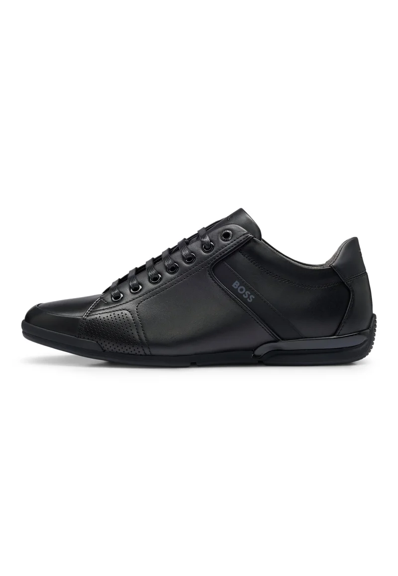 BOSS black Leather sneakers with odour-control lining for Men | Best Price UAE