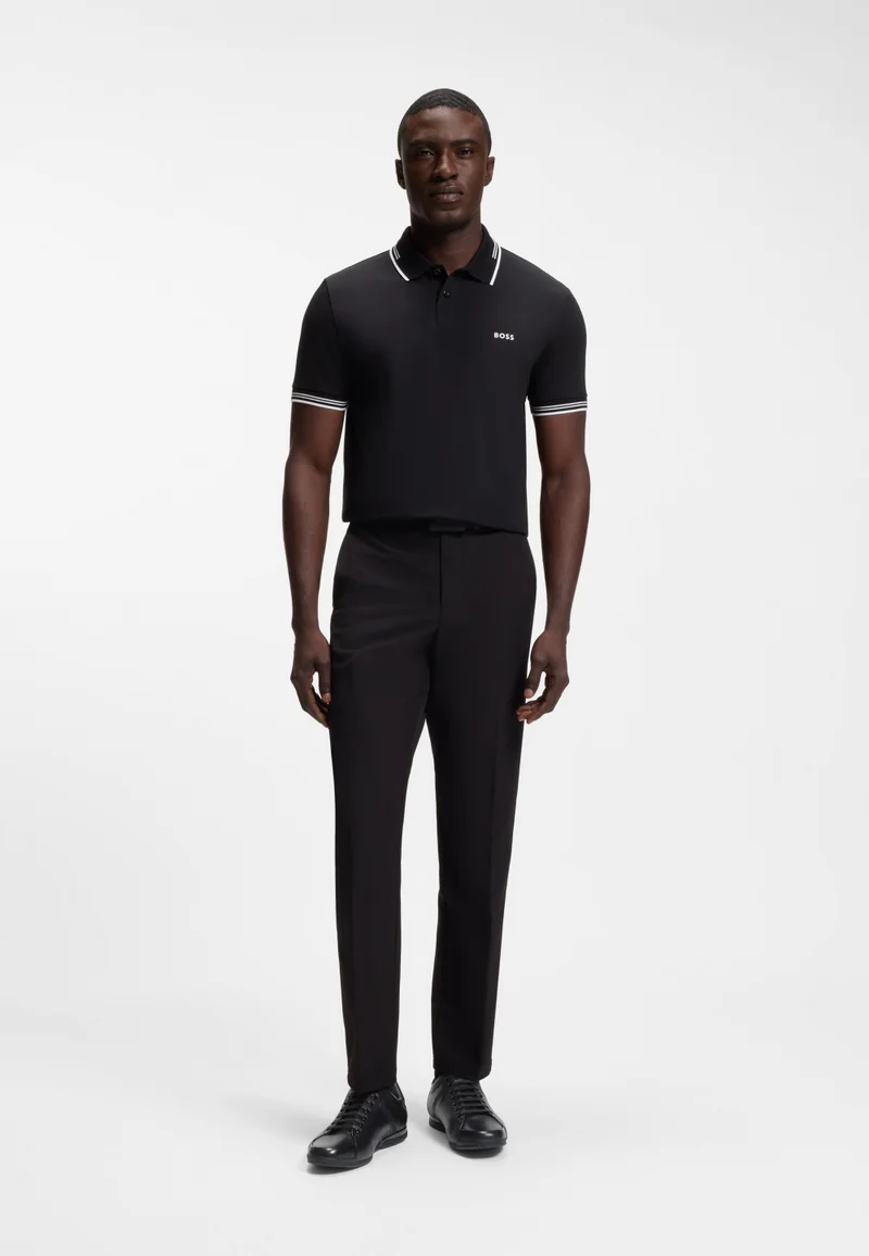 BOSS black Leather sneakers with odour-control lining for Men | Best Price UAE