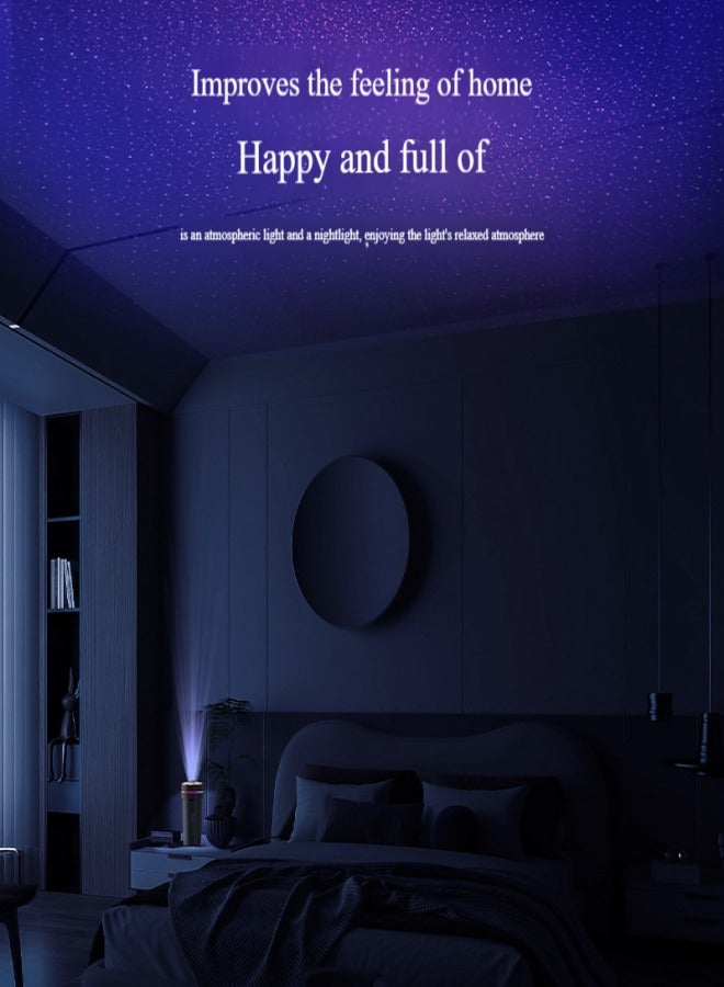 Car aromatherapy humidifier, USB mini aromatherapy air humidifier, mini LED colorful starry sky ceiling atmosphere light, dual atomization port AI smart start, suitable for cars, rooms, home offices, bedrooms - Image 4