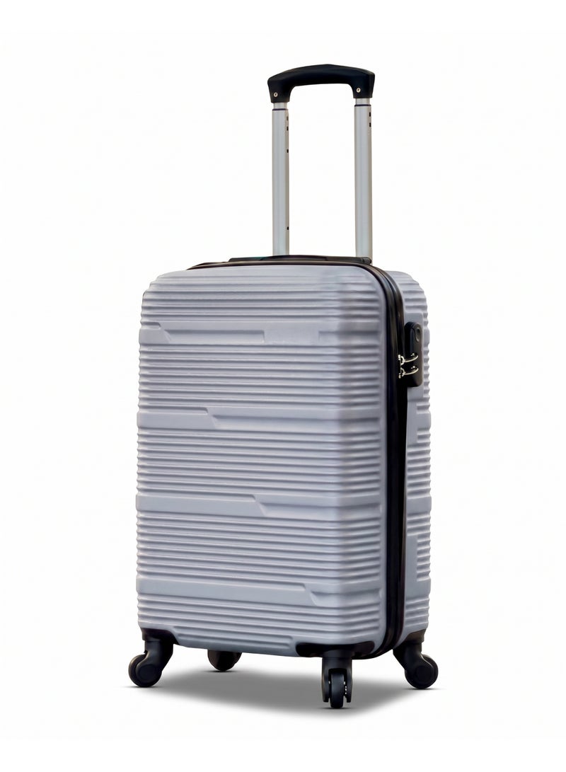 ZAAPPY Hard Shell Horizon Line ABS Lightweight 20 Inch (7-10kg) Carry On Luggage, Combination Lock Suitcase - Image 1
