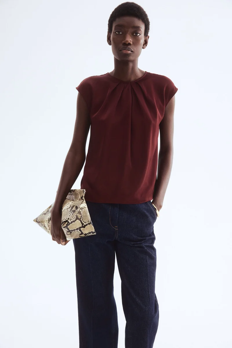 H&M Pleat-front blouse