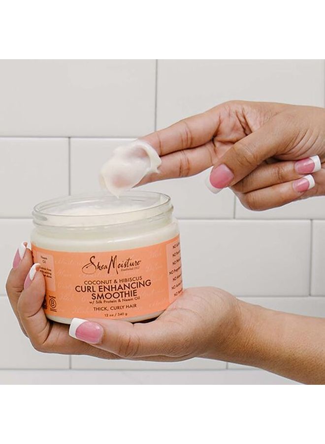 SheaMoisture Pack Of 2 Coconut And Hibiscus Curl Enhancer Smoothie 340x2grams - Image 4