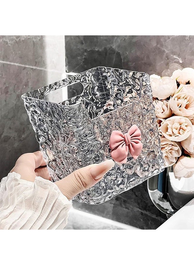حامل مناديل ورقية مثبت على الحائط بدون استخدام المثقاب، ورف تخزين، ومنظم عملي للحمامات والمطابخ (شفاف) - Image 5