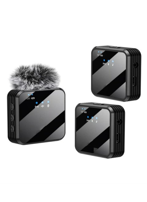 Wireless Lavalier Microphone, TikTok Live Mobile Video Recording 2.4G Noise Reduction Mini Microphone for Live Video, Recording Vlog, Interview, Online Classroom