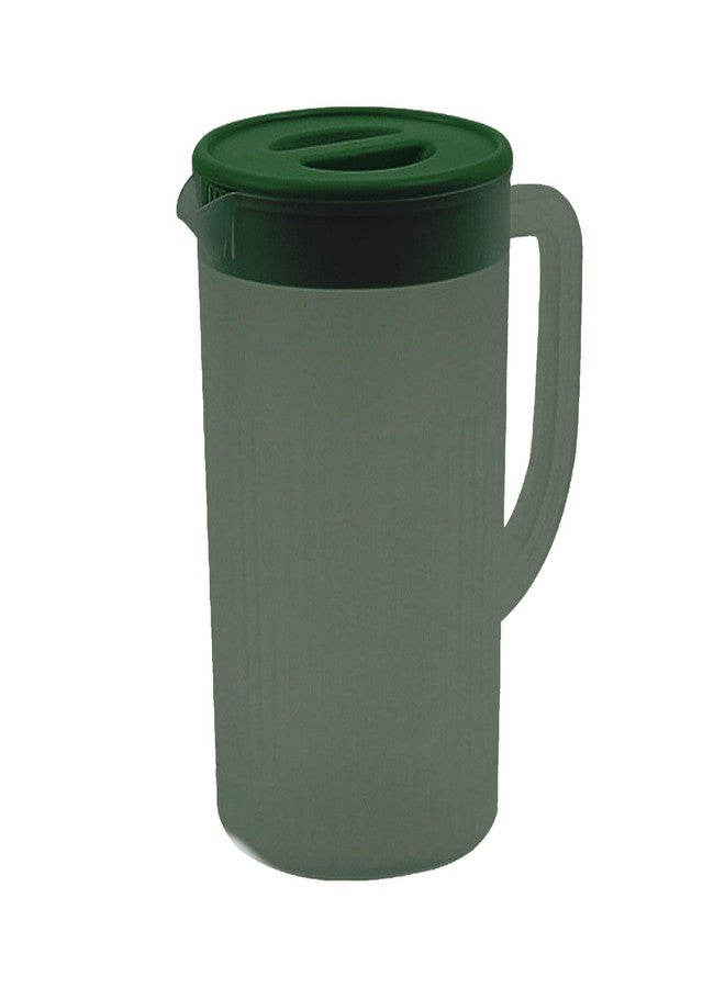 shenruifa Plastic Pitcher with Lid Large Capacity High Temperature Cold for Juice Tea,for Hot Cold Lemonade Juice Beverage (Green) - Image 2