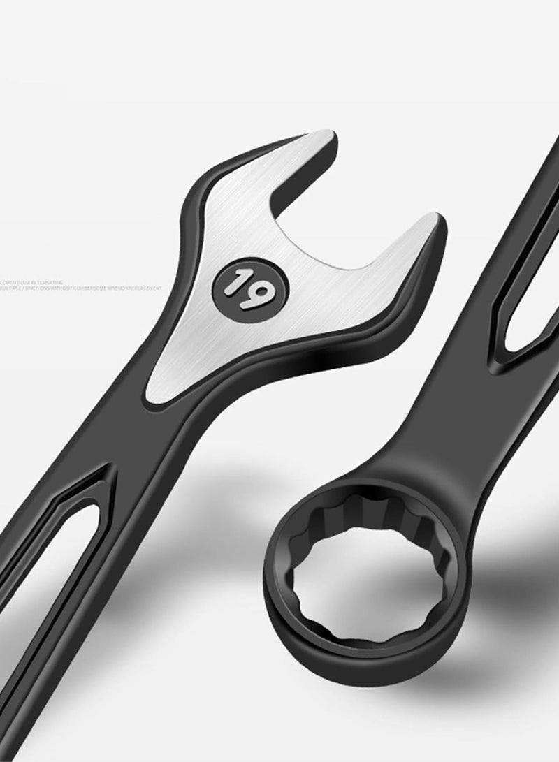 GGOOT Hand Tools, 8-32mm Two-Way Fast Wrench Industrial-Grade Small Opening Double Purpose Wrench Hardware Tool Auto Repair - Image 3