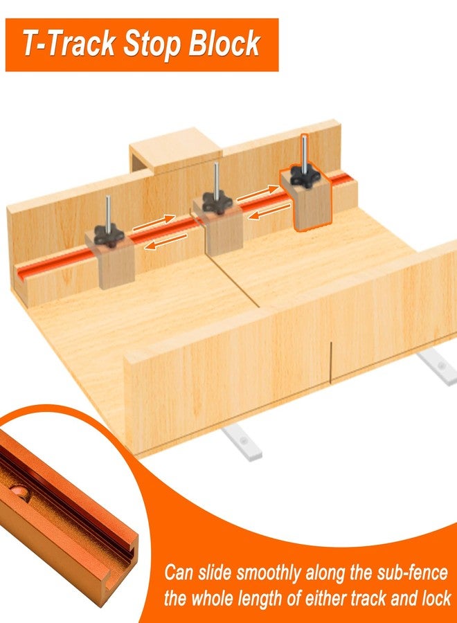 Catcan Crosscut Sled Kit for Table Saw Runners, Catcan Table Saw Sled Kit with 2 Aluminum T-Track, 2 UHMW Miter Bars, Knob and Bolt, Screws for Tablesaw Woodworking - Image 4