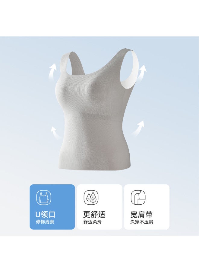 Top melon Seamless Ice Silk Wide Strap Camisole For Women, No Bra Needed, Can Be Worn As Innerwear Or Outerwear - Image 3