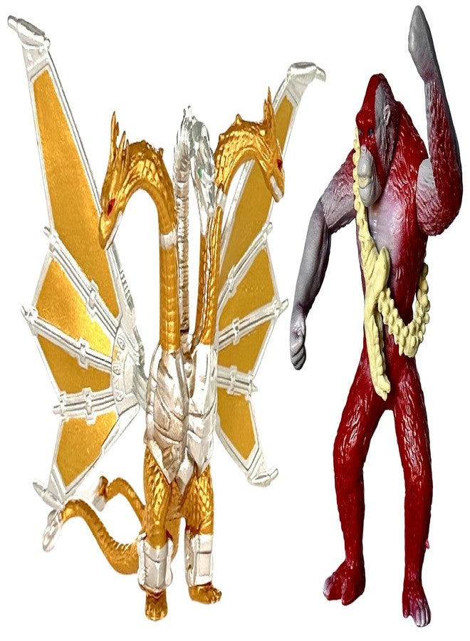 TwCare Set of 23 Monster x Kong: The New Empire,Mini Dinosaur Dragon Toys Action Figures, Evolved Basic Exquisite Battle Roar B.E.A.S.T. Glove Shimo Frost Bite Mecha King Ghidorah Cake Toppers Pack - Image 4