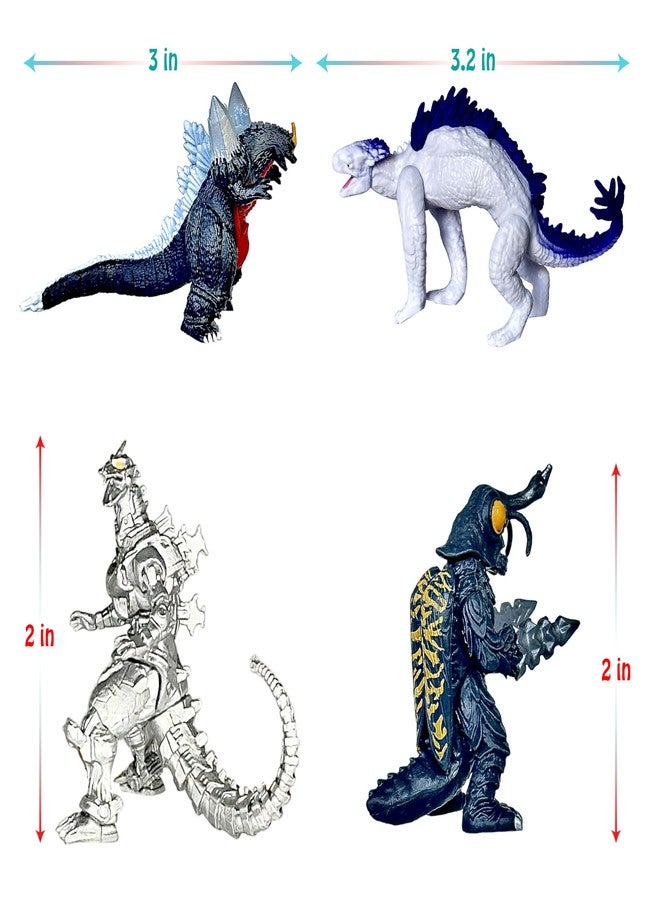TwCare Set of 23 Monster x Kong: The New Empire,Mini Dinosaur Dragon Toys Action Figures, Evolved Basic Exquisite Battle Roar B.E.A.S.T. Glove Shimo Frost Bite Mecha King Ghidorah Cake Toppers Pack - Image 3