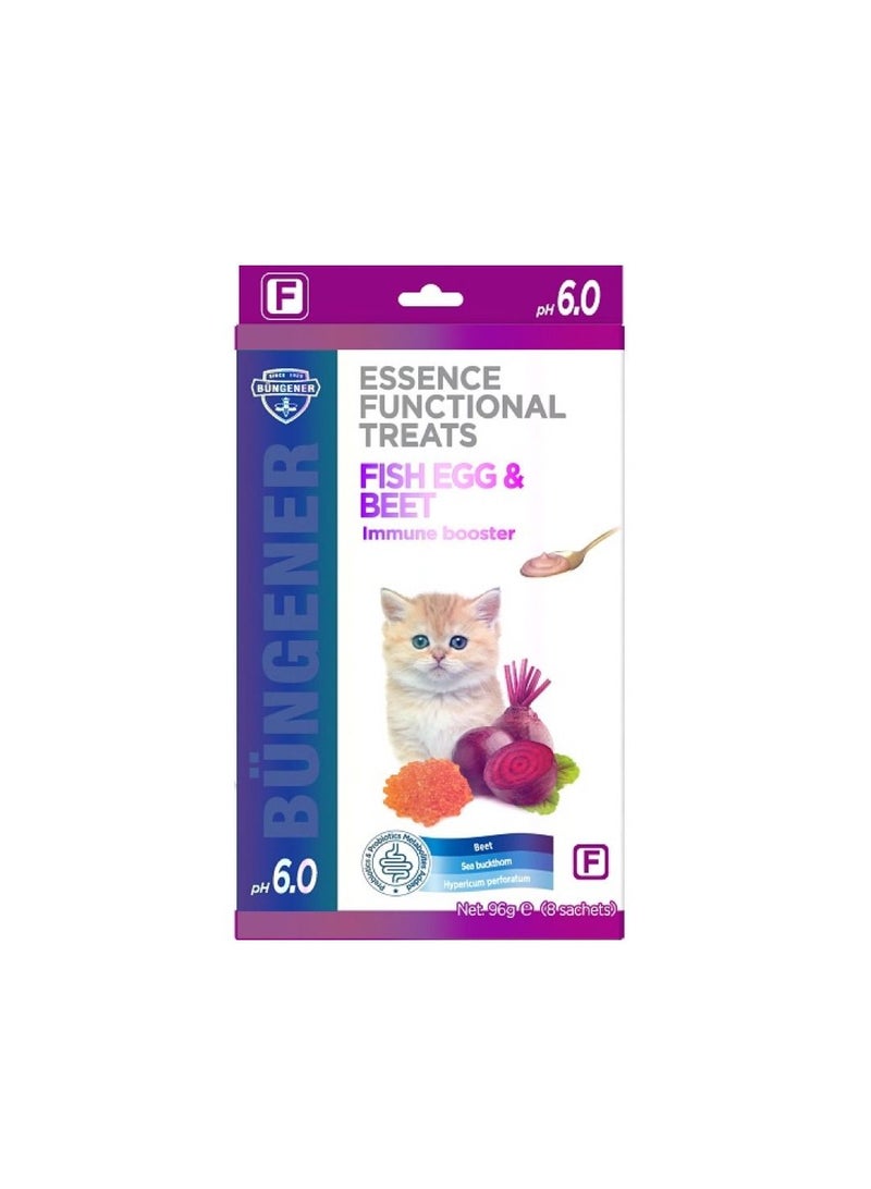 POSTBIOTICS FUNCTIONAL CAT TREATS FISH EGG & BEEF 96g