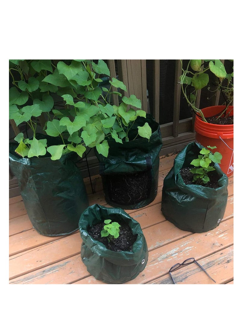 Generic Garden Potato Grow Bags with Flap and Handles Aeration Fabric Planter Pots Heavy Duty Potato Planters Garden Planting Bags for Onion Fruits Tomato Carrot (Green) 2 Pack 10 Gallon  - Image 3