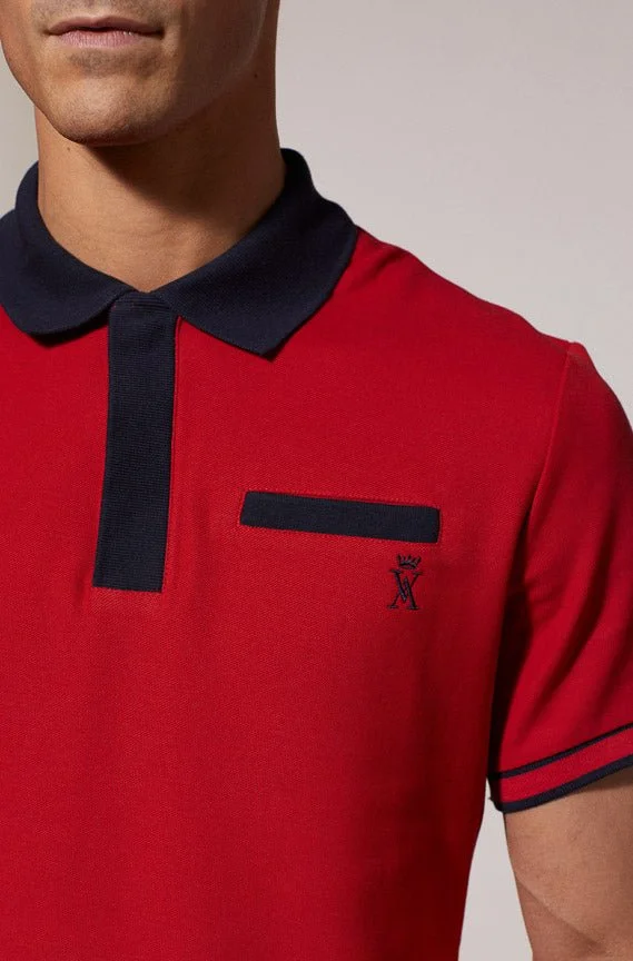 Vicomte A. Palton Red Polo 100% Pima Cotton