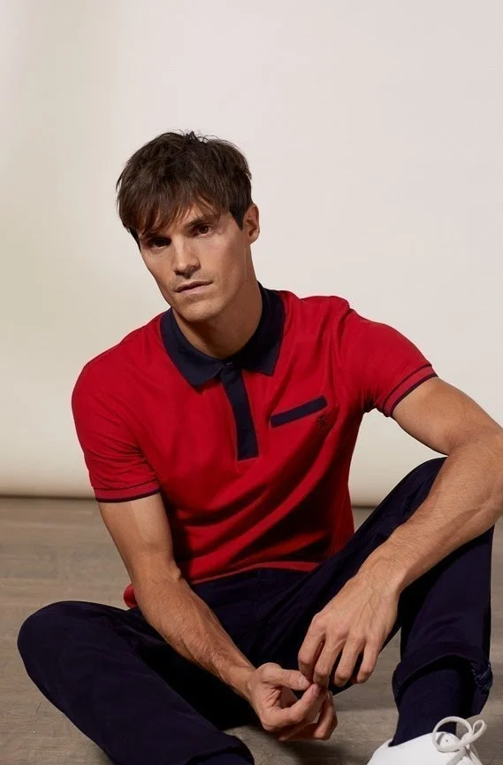 Vicomte A. Palton Red Polo 100% Pima Cotton