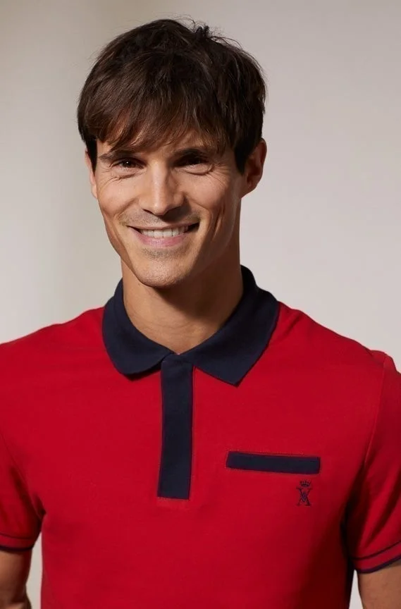 Vicomte A. Palton Red Polo 100% Pima Cotton