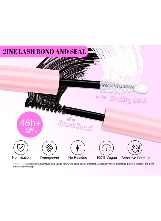 Julystar - Diy False Eyelashes—4 Styles DIY Eyelash Extension Kit, Segmented Corner Lashes 404 Lash Clusters, Mixed Eyelash Extension Lashes Cluster, Natural C Curl Eyelash Set, Brush Like Thick Eyelashes - Image 1